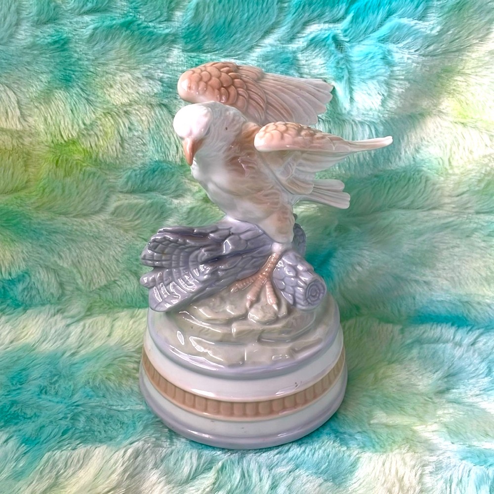 Vintage Bird on a limb & Music Box.
